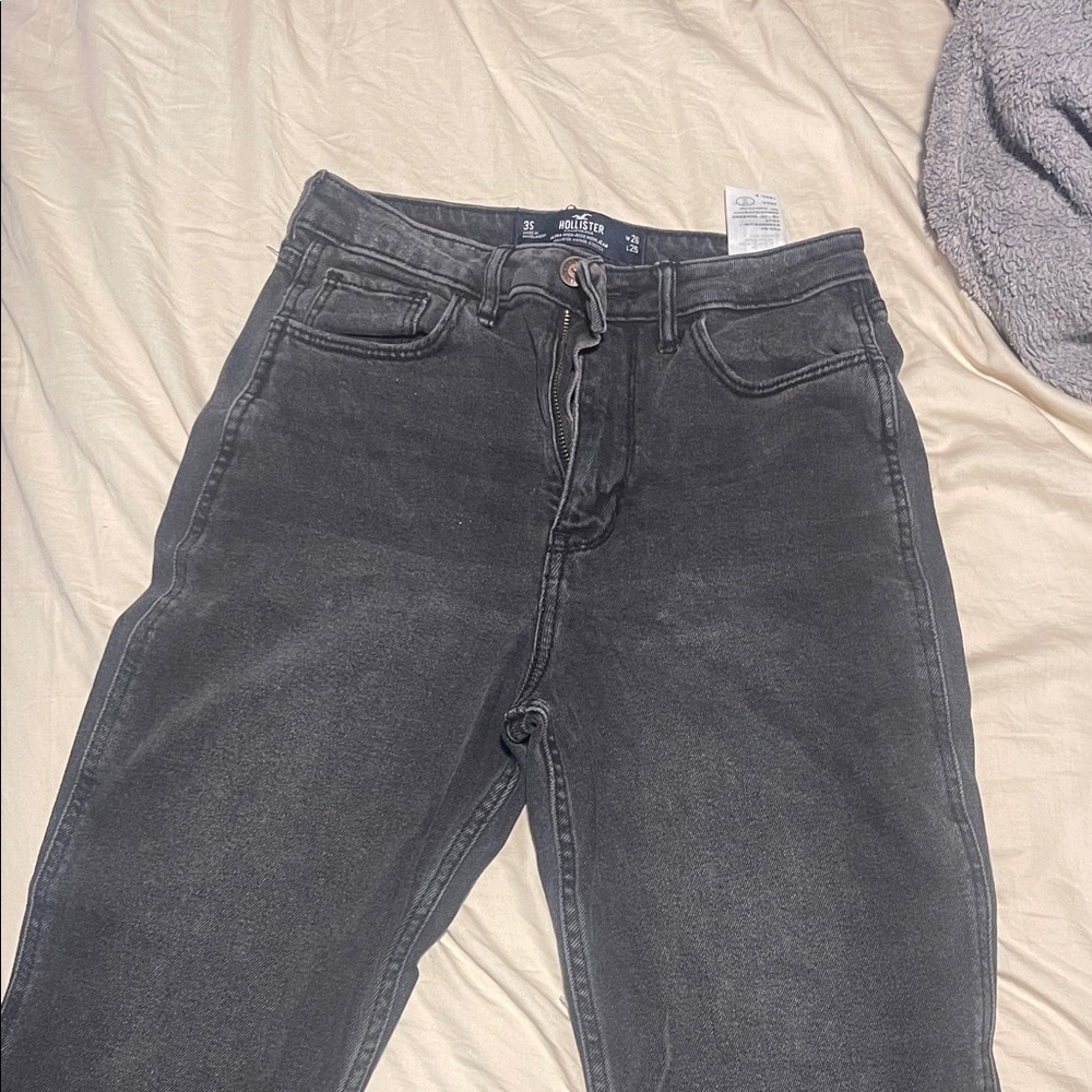 Hollister Women's Dark Gray High Rise Jeans